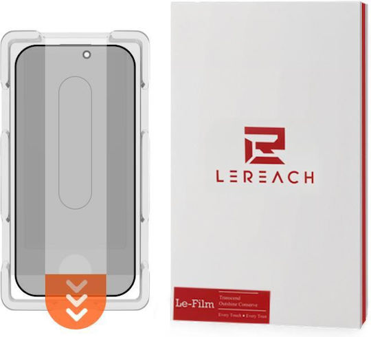 iPhone 15 Pro Max LeReach Cf Series Пълноекранна Версия Hd Privacy Телефон Стъклен Протектор Черен