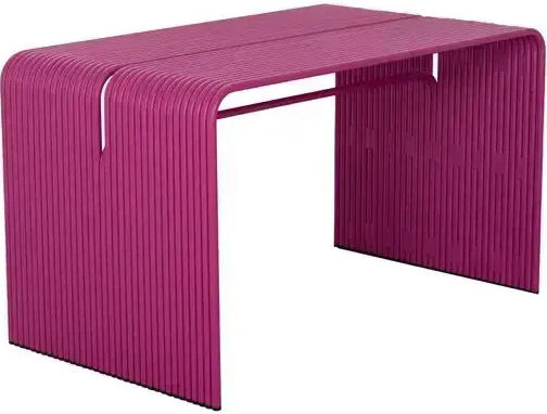 Intrepid Aluminum Dining Room Table Purple 121x70x70.5cm