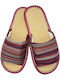Tecos Damen Hausschuhe Sliders Burgundisch