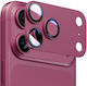 Iphone 18 Pro Enkay Anti-reflection Camera Lens Frosted Armor Aluminium Alloy Tempered Glass Film Wine Red