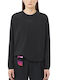 Damen Sport Langärmeliges Schwarzes Top