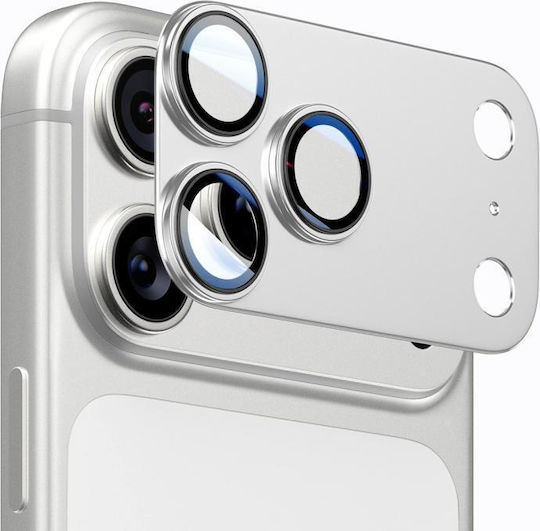 Iphone 18 Pro Max Enkay Anti-reflection Camera Lens Frosted Armor Aluminium Alloy Tempered Glass Film Silver