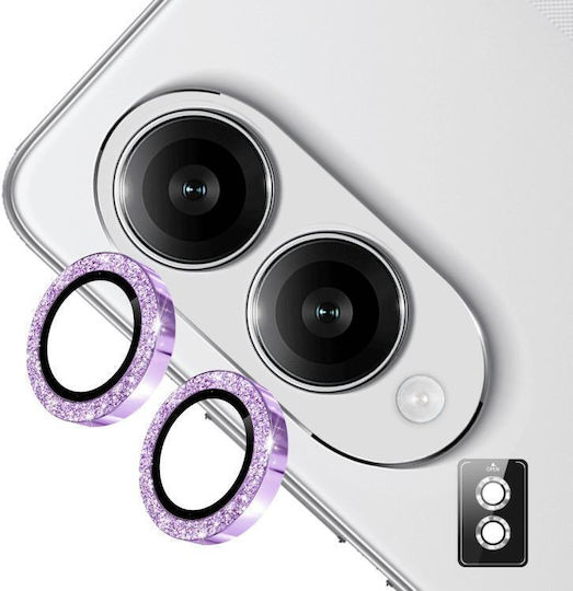 Galaxy Z Fold8 5g Enkay Hat-prince 9h Rear Camera Lens Glitter Aluminium Alloy Tempered Glass Film Purple