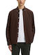 Long Sleeve Denim Shirt in Regular Fit Brown