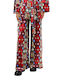 Damen Stoffhose Rot