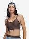 Infinity Mid Bra Damen Sport-BH Braun mit Futter