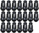 D1spec 20 Pieces Set Wheel Nuts M12 X 1.5 Racing Black