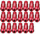 D1spec 20 Pieces Wheel Nut Set M12 X 1.5 Racing Red