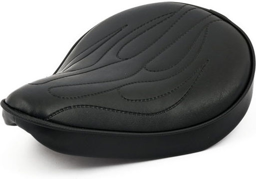 Plastik Motorradteile MCS Einzelsattel Schwarz Flame Klein 6cm Dick