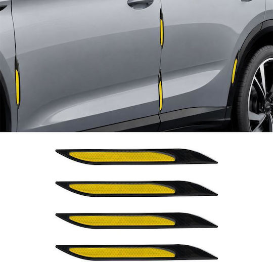 Autocolant Fender Aerisaj Capotă Decorare Auto Set 4 Piese Galben