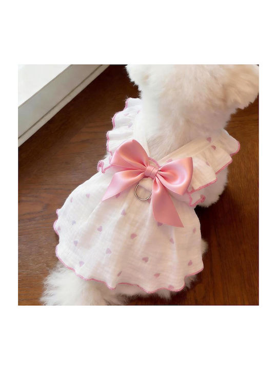 Thin Clothes Cats Against Hair Loss Summer Dresses Belt Pets Size XS Pink