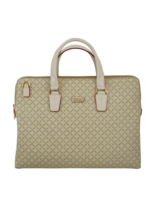 La tour Eiffel Women's Beige Briefcase