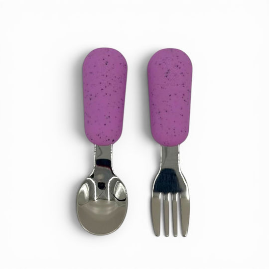 Dodo's Land Σετ Βρεφικά Μαχαιροπίρουνα Ροζ 2τμχ