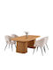 Esszimmermöbel-Set Cornel Erweiterbar mit 4 Stücken 120(+60)×90cm