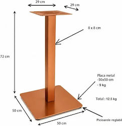 Βάση Τραπεζιού Μεταλλική με Ρεγουλατόρο Copper 80x80cm Βάση Τραπεζιού Μεταλλική με Ρεγουλατόρο Copper 80x80cm