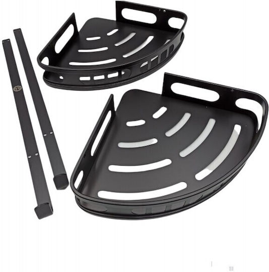 Wandmontierte Badezimmerbox Metallische Schwarze