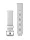 Garmin Silicone Strap Quick Release 20 White Silver Hardware