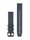 Garmin Silicone Strap Quick Release 20 Granite Blue Black Hardware