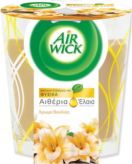 Airwick Lumânare aromată Essential Oils în borcan cu miros de Vanilie și zahăr brun 320gr