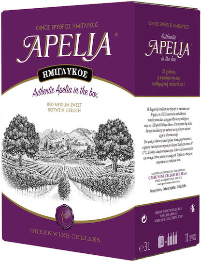Apelia Wein Agiorgitiko Rotes Halbsüß Nemea Im Warenkorb 3000ml