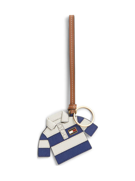 Tommy Hilfiger Breloc Din Piele Pentru Femei Tommy Hilfiger Ivory Albastru Aw0aw18948-0gy