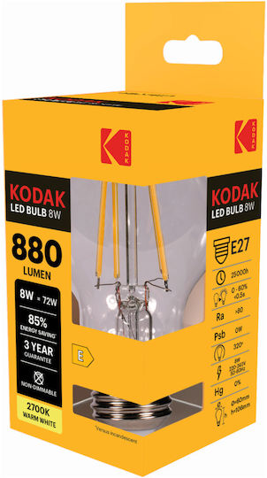 Kodak LED Лампа 8W За Цокъл E27 И Форма A60