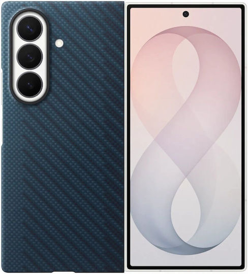 Samsung Kohlenstoff Magnet Umschlag Rückseite Aramidfaser Marineblau (Galaxy Z Fold8 Ultra)