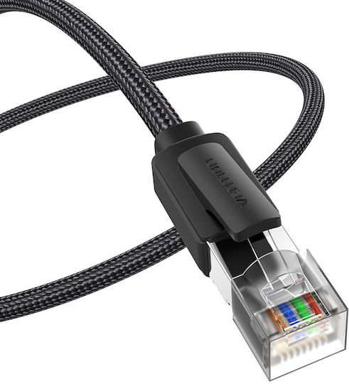 Vention Network Cable Cat8 Sftp Braided 15.0m Black-nickel Ikobn