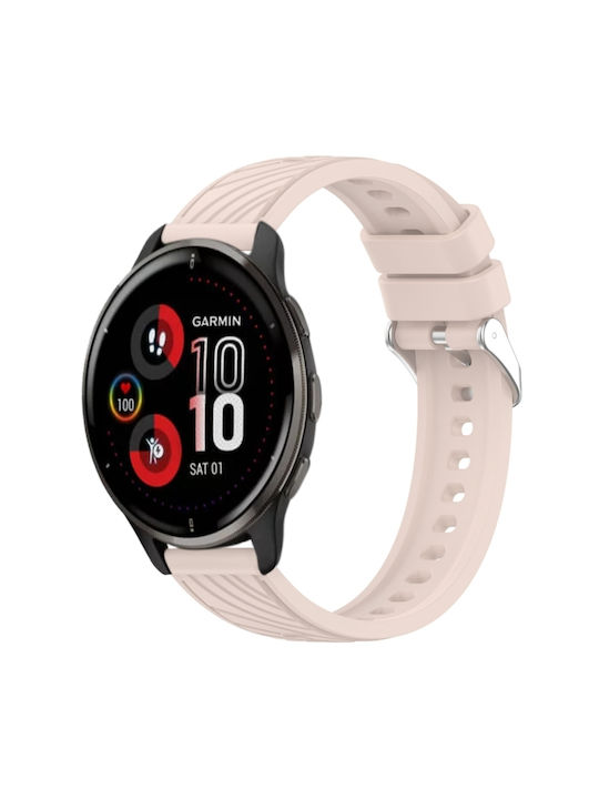 Garmin Venu 2 Plus Stripe Texture Silicone 20mm Watch Band Pink