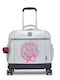 Kipling Happy Face Σχολική Τσάντα Τρόλεϊ Ασημί 40.5 x 20 x 45εκ