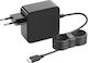 Avizar Încărcător de rețea USB-C 65W pentru laptop Lenovo Power Delivery Carcasă ignifugă Negru