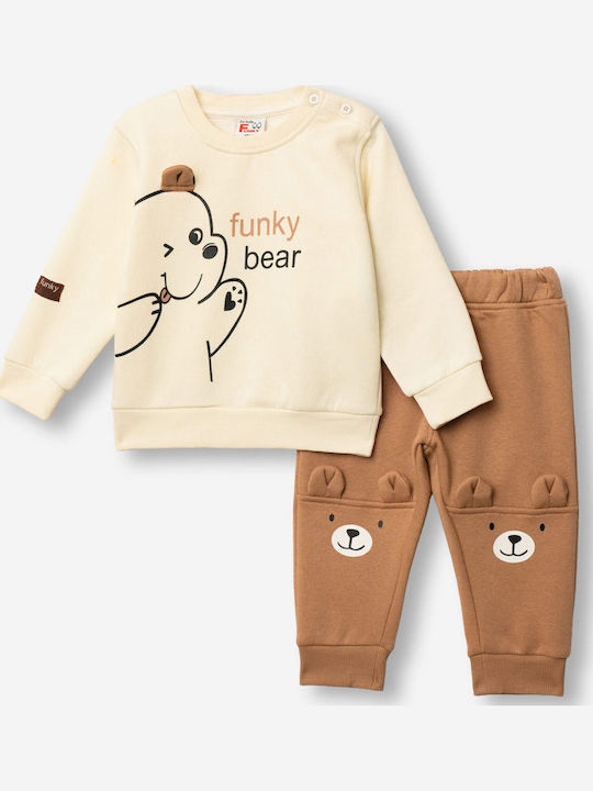 Funky Sweatpants Set Ecru