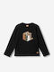 Kids Long-Sleeved Black Blouse Be Real
