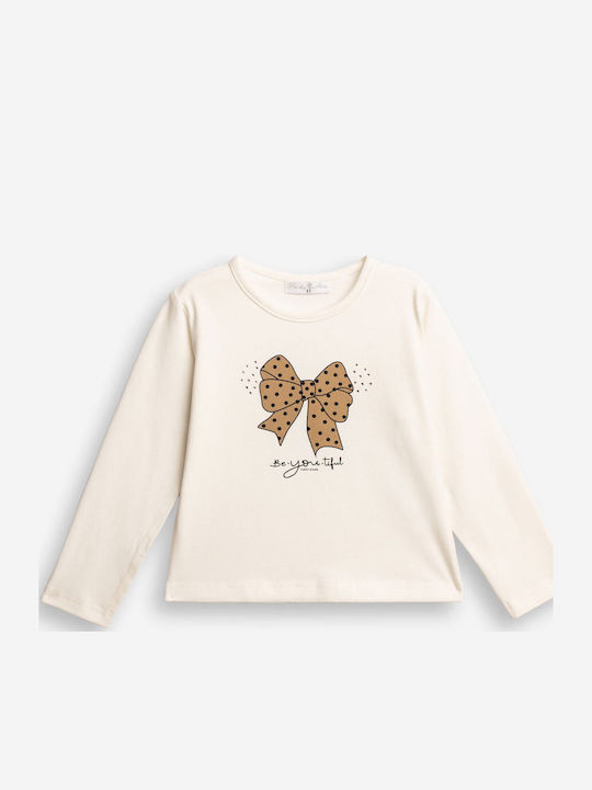 Kids Long-sleeved Ecru Blouse
