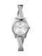 Timex Дамски Часовник 25mm Кварцов с Сребриста Метална Верижка