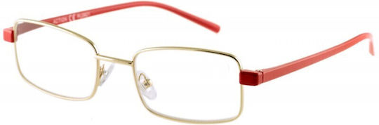 Nea Optiki Lesebrillen +1.25 in Rote Farbe MO1052C1125