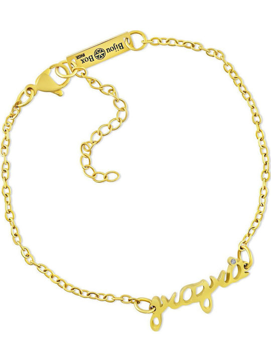 Bijou Box Damen Armband aus Stahl Vergoldet mit Zirkon