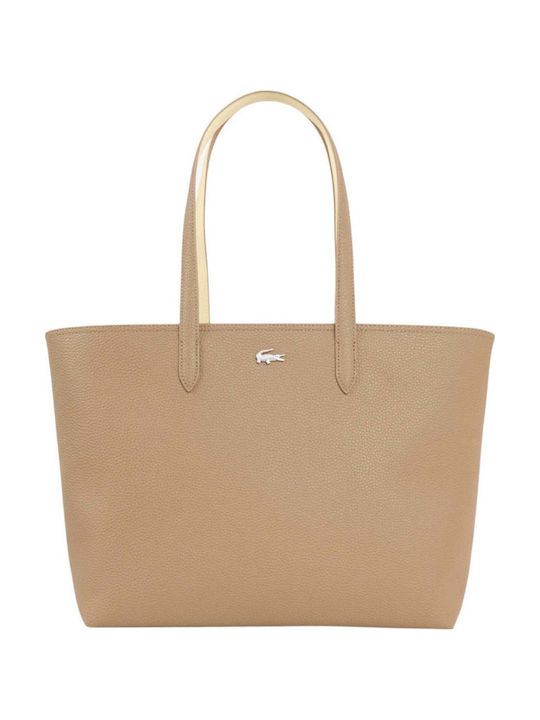 Lacoste Anna Γυναικεία Τσάντα Tote Χειρός Μπεζ