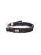 Unicord Handgefertigtes Hundehalsband Halsband Strickgeflecht Blau 37-43cm Mittel