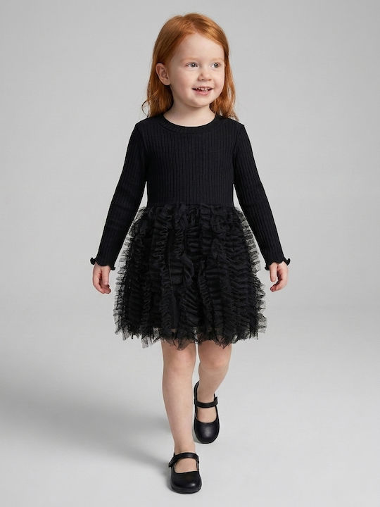 Funky Girls Dress Tulle Black