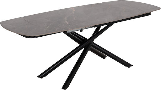Vanta Masă de Sufragerie Extensibilă cu Suprafață Ceramică Gri 136(+63)x90x77cm