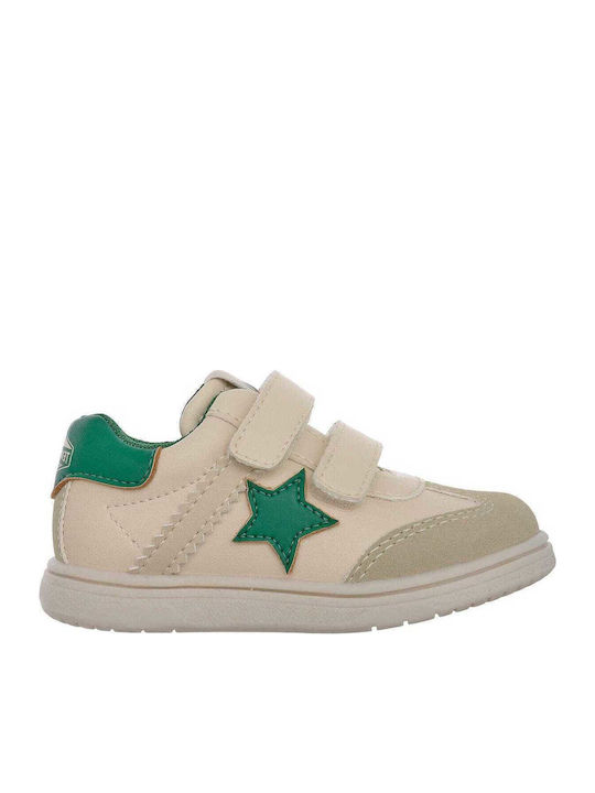 Kids Anatomic Sneakers With Hoop & Loop Closure Beige