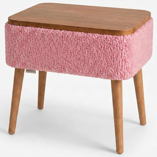 Nachttisch Nova Teddy Holz Rosa 45x30x55cm