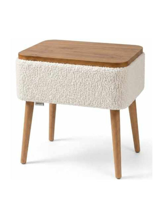 Nachttisch Nova Teddy Holz Weiß 45x30x55cm