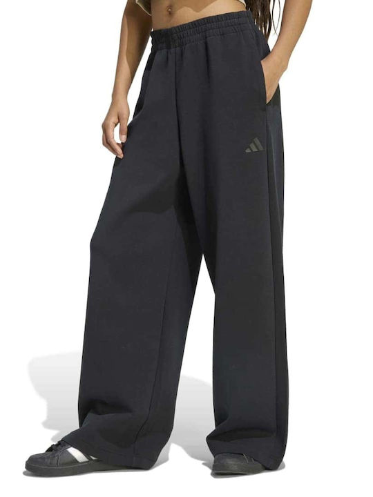 Damen Jogginghosen Breite Schwarz