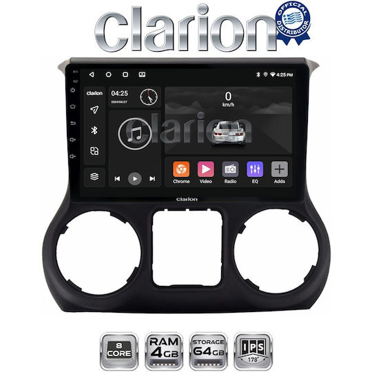 Clarion Gl52745 OEM Multimedia Car Audio System Jeep Wrangler 2011>2018 CarPlay Android Auto BT GPS Wi-Fi GPRS