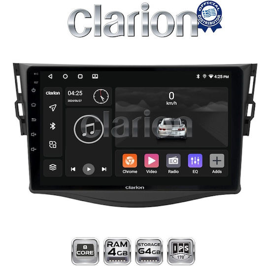 Clarion Gl52018 Екран OEM Мултимедия Автомобилни Аудио Системи Toyota RAV4 2006 > 2012 Apple CarPlay Android Auto Bluetooth GPS Вграден Wi-Fi GPRS