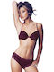 Jadea Lace Underwear Set Bra With Slip Burgundy