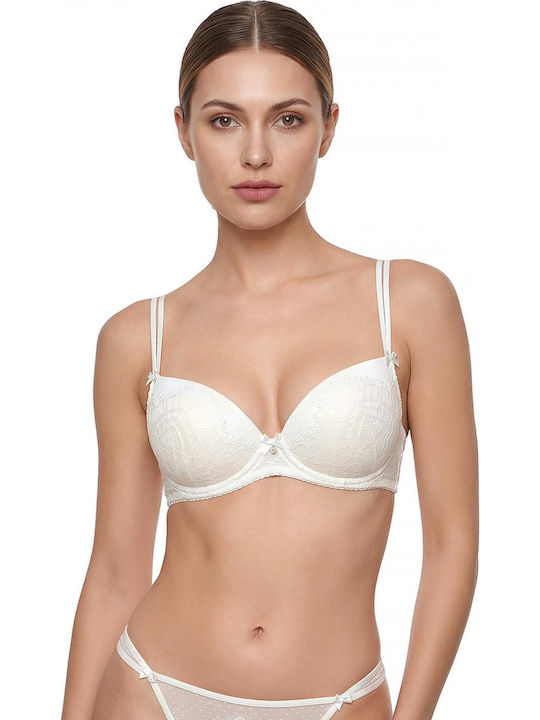 Cup C Balconette Μπεζ Σουτιέν Push Up
