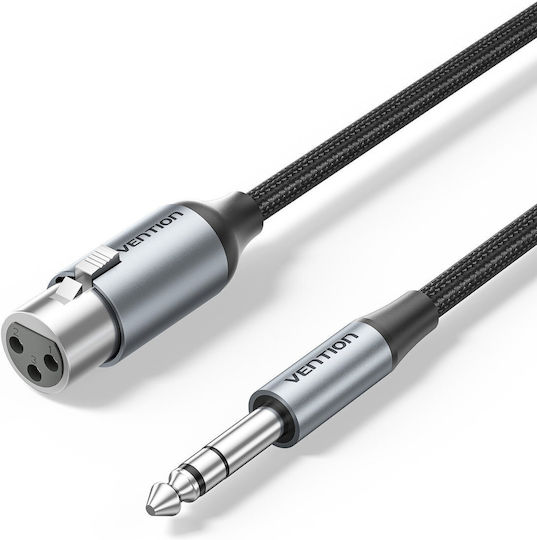 Vention Audio 6.3mm To Xlr M-f Cable Braided-metal 1.0m Bkghj